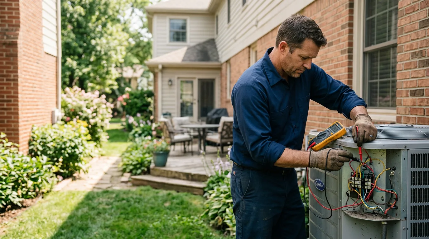 HVAC technician working near Tehachapi, CA